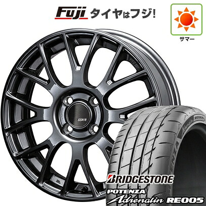 【新品 軽自動車】N-BOX タント スペーシア 夏タイヤ ホイール4本セット 165/55R15 ブリヂストン ポテンザ アドレナリン RE005 SSR GT GTV04 5J 15インチ(送料無料)｜フジ スペシャルセレクション