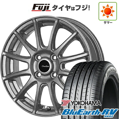 【パンク保証付き】【新品国産車用4穴100】 夏タイヤ ホイール4本セット 185/60R15 ヨコハマ ブルーアース RV-03 テクノピア カリテス S12 5.5J 15インチ(送料無料)