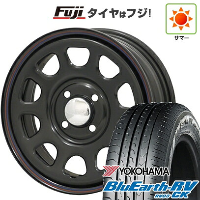 【パンク保証付き】【新品国産車用4穴100】 夏タイヤ ホイール4本セット 185/70R14 ヨコハマ ブルーアース RV-03CK モリタ デイトナズ 6J 14インチ(送料無料)