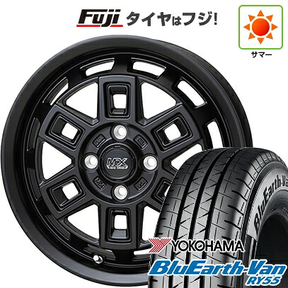 【新品】プロボックス/サクシード(リフトアップ) 夏タイヤ ホイール4本セット 185/80R14 102/100N ヨコハマ ブルーアース Van RY55 ホットスタッフ マッドクロス アイヴァー 5J 14インチ(送料無料)｜フジ スペシャルセレクション