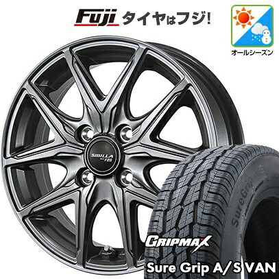 【新品】プロボックス/サクシード(160系) オールシーズンタイヤ ホイール4本セット 155R14C 88/86T グリップマックス シュアグリップ オールシーズン Van(限定2024年製) トピー シビラ NEXT F05 5J 14インチ(送料無料)