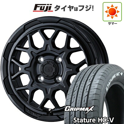 【新品 軽自動車】軽トラ 軽バン 夏タイヤ ホイール4本セット 145/80R12 80/78Q グリップマックス スタチャー HC-V RWL（限定） WEDS ウェッズアドベンチャー スタットベルク2 3.5J 12インチ(送料無料)