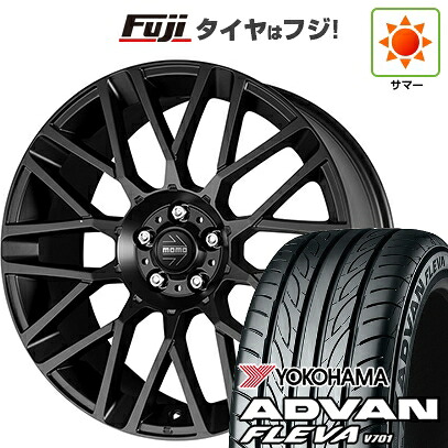 【新品国産車用4穴100】 夏タイヤ ホイール4本セット 205/40R17 ヨコハマ アドバン フレバV701 モモ リベンジ 7J 17インチ(送料無料)