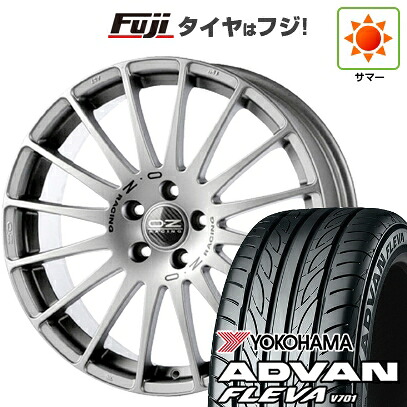 【新品国産車用4穴100】 夏タイヤ ホイール4本セット 205/40R17 ヨコハマ アドバン フレバV701 OZ スーパーツーリズモ GT 7J 17インチ(送料無料)
