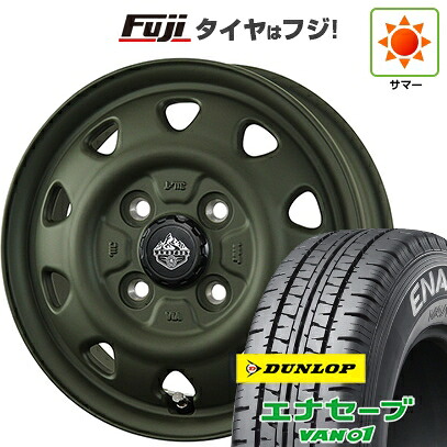 【新品】プロボックス/サクシード(リフトアップ) 夏タイヤ ホイール4本セット 185/80R14 102/100N ダンロップ エナセーブ VAN01 トピー ランドフット SWZ 数量限定 5J 14インチ(送料無料)