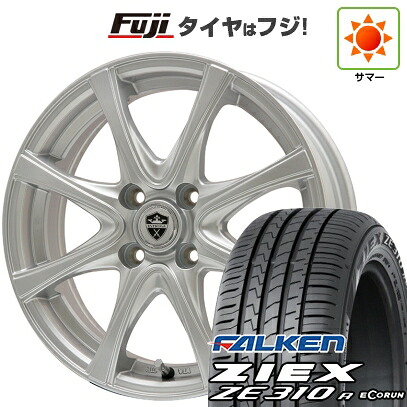 【新品】フィット 夏タイヤ ホイール4本セット 185/60R15 ファルケン ジークス ZE310R エコラン(限定) エルベ エステローザ FSV シルバー 6J 15インチ(送料無料)