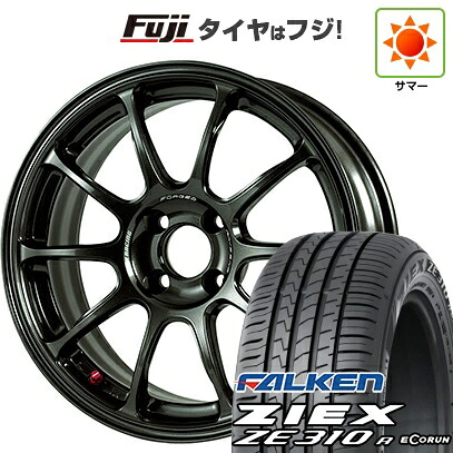 【新品国産車用4穴100】 夏タイヤ ホイール4本セット 185/55R15 ファルケン ジークス ZE310R エコラン(限定) RAYS レイズ ボルクレーシング ZE40 6J 15インチ(送料無料)|フジ スペシャルセレクション