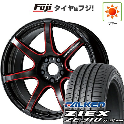 【新品国産車用4穴100】 夏タイヤ ホイール4本セット 205/45R17 ファルケン ジークス ZE310R エコラン(限定) WORK ワーク エモーション T7R【限定】 7J 17インチ(送料無料)