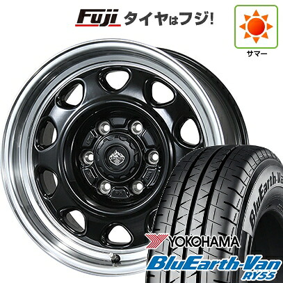【新品】キャラバン 夏タイヤ ホイール4本セット 195/80R15 107/105N ヨコハマ ブルーアース Van RY55 トピー ランドフット SWZ 数量限定 5.5J 15インチ(送料無料)