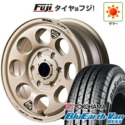 【新品】ハイエース200系 夏タイヤ ホイール4本セット 195/80R15 107/105N ヨコハマ ブルーアース Van RY55 MID WHEELS MID×DOD ウシャリン 6J 15インチ(送料無料)|フジ スペシャルセレクション