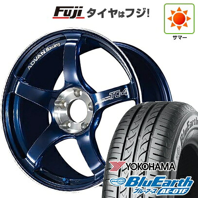 【新品国産車用5穴114.3】 夏タイヤ ホイール4本セット 205/55R16 ヨコハマ ブルーアース AE-01F ヨコハマ アドバンレーシング TC-4 SE 7J 16インチ(送料無料)