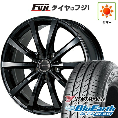 【新品国産車用5穴100】 夏タイヤ ホイール4本セット 195/65R15 ヨコハマ ブルーアース AE-01F ブリヂストン バルミナ LS10 6J 15インチ(送料無料)