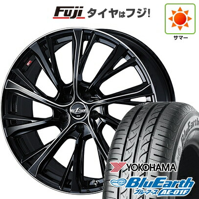 【新品国産車用5穴114.3】 夏タイヤ ホイール4本セット 205/60R16 ヨコハマ ブルーアース AE-01F WEDS ウェッズ レオニス JG BK/SCマシニング 6.5J 16インチ(送料無料)