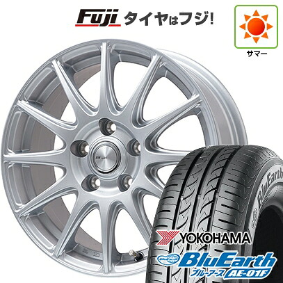 【新品】フリード 5穴/114 夏タイヤ ホイール4本セット 195/55R16 ヨコハマ ブルーアース AE-01F ビッグウエイ BWスポーツ S-120 メタルシルバー 6.5J 16インチ(送料無料)｜フジ スペシャルセレクション