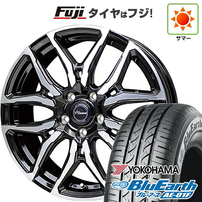 【新品国産車用5穴100】 夏タイヤ ホイール4本セット 195/65R15 ヨコハマ ブルーアース AE-01F ホットスタッフ クロノス CH-114 6J 15インチ(送料無料)