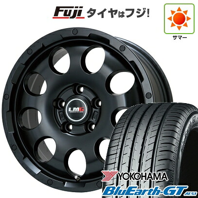 【新品国産車用5穴114.3】 夏タイヤ ホイール4本セット 205/60R16 ヨコハマ ブルーアース GT AE51 レアマイスター LMG CS-9 マットブラック 6.5J 16インチ(送料無料)