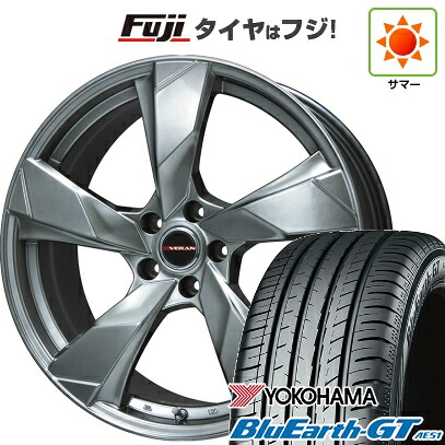 【新品国産車用5穴114.3】 夏タイヤ ホイール4本セット 235/50R18 ヨコハマ ブルーアース GT AE51 プレミックス ヴェランV(クロームハイパーシルバー) 7J 18インチ(送料無料) 92,565円