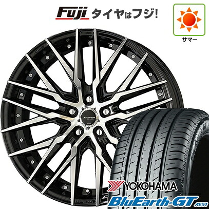 【新品国産車用5穴114.3】 夏タイヤ ホイール4本セット 215/45R18 ヨコハマ ブルーアース GT AE51 共豊 シュタイナー CVX 8J 18インチ(送料無料)