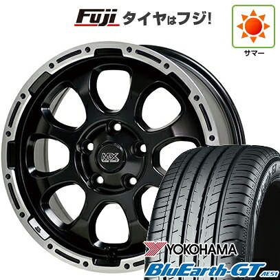 【新品】フリード クロスター 夏タイヤ ホイール4本セット 205/45R17 ヨコハマ ブルーアース GT AE51 ホットスタッフ マッドクロス グレイス 7J 17インチ(送料無料)