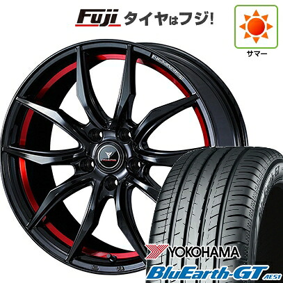 【新品】フリード クロスター 夏タイヤ ホイール4本セット 205/45R17 ヨコハマ ブルーアース GT AE51 WEDS ウェッズ ノヴァリス ローグ VF 7J 17インチ(送料無料)