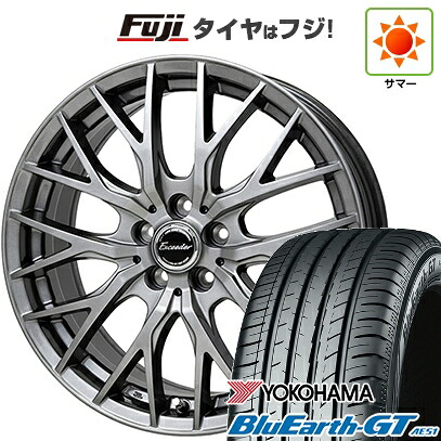 【新品国産車用5穴114.3】 夏タイヤ ホイール4本セット 225/50R18 ヨコハマ ブルーアース GT AE51 ホットスタッフ エクシーダー E05II 8J 18インチ(送料無料)