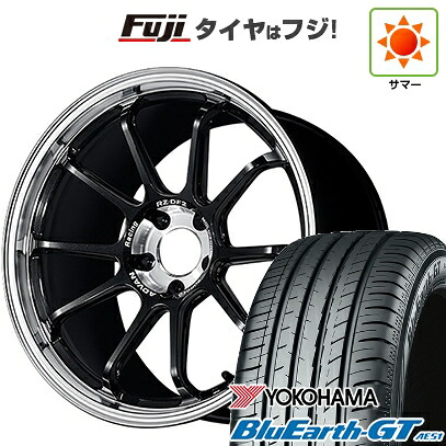 【新品国産車用5穴100】 夏タイヤ ホイール4本セット 225/40R19 ヨコハマ ブルーアース GT AE51 ヨコハマ アドバンレーシング RZ-DF2 8.5J 19インチ(送料無料)