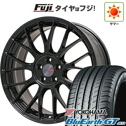 【新品国産車用5穴114.3】 夏タイヤ ホイール4本セット 225/40R18 ヨコハマ ブルーアース GT AE51 ENKEI エンケイ PerformanceLine PFM1 フジオリジナルカラー 8J 18インチ(送料無料)