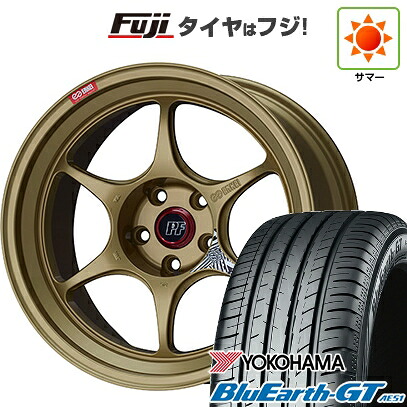 【新品国産車用5穴114.3】 夏タイヤ ホイール4本セット 225/40R18 ヨコハマ ブルーアース GT AE51 ENKEI エンケイ PerformanceLine PF06 ゴールド 8J 18インチ(送料無料)｜フジ スペシャルセレクション