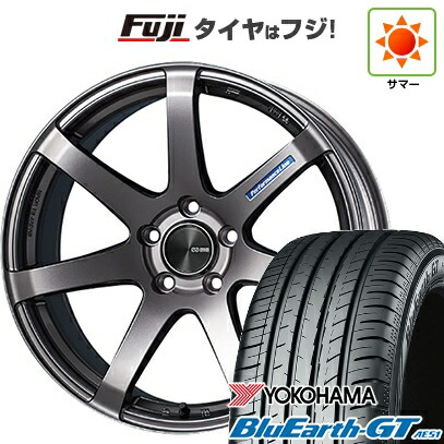 【新品国産車用5穴114.3】 夏タイヤ ホイール4本セット 225/40R18 ヨコハマ ブルーアース GT AE51 ENKEI エンケイ PerformanceLine PF07 8J 18インチ(送料無料)