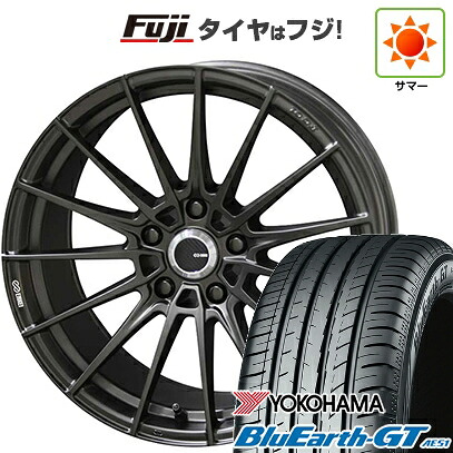 【新品国産車用5穴100】 夏タイヤ ホイール4本セット 225/40R18 ヨコハマ ブルーアース GT AE51 ENKEI エンケイ TUNING FC01 8.5J 18インチ(送料無料)｜フジ スペシャルセレクション