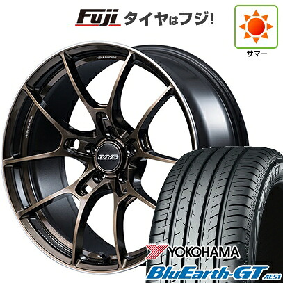【新品国産車用5穴114.3】 夏タイヤ ホイール4本セット 225/40R18 ヨコハマ ブルーアース GT AE51 RAYS レイズ ボルクレーシング G025 SZ EDITION 8.5J 18インチ(送料無料)