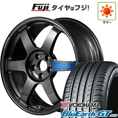 【新品国産車用5穴100】 夏タイヤ ホイール4本セット 215/45R17 ヨコハマ ブルーアース GT AE51 RAYS レイズ ボルクレーシング TE37 サーガ クラブレーサー 7.5J 17インチ(送料無料)