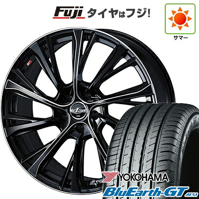 【新品国産車用5穴114.3】 夏タイヤ ホイール4本セット 215/45R18 ヨコハマ ブルーアース GT AE51 WEDS ウェッズ レオニス JG BK/SCマシニング 7J 18インチ(送料無料)|フジ スペシャルセレクション