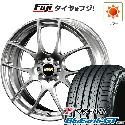 【新品国産車用5穴114.3】 夏タイヤ ホイール4本セット 205/55R17 ヨコハマ ブルーアース GT AE51 BBS JAPAN RF 7J 17インチ(送料無料)