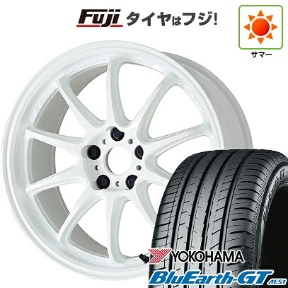 【新品国産車用5穴100】 夏タイヤ ホイール4本セット 225/40R18 ヨコハマ ブルーアース GT AE51 WORK ワーク エモーション ZR10 8.5J 18インチ(送料無料)
