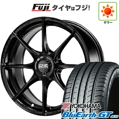 【新品国産車用5穴100】 夏タイヤ ホイール4本セット 215/45R17 ヨコハマ ブルーアース GT AE51 OZ フォーミュラHLT 7.5J 17インチ(送料無料)｜フジ スペシャルセレクション