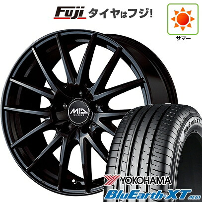 【新品国産車用5穴114.3】 夏タイヤ ホイール4本セット 215/60R16 ヨコハマ ブルーアース XT AE61 MID WHEELS SQ27 6.5J 16インチ(送料無料)