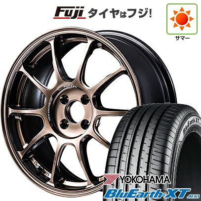 【新品国産車用5穴114.3】 夏タイヤ ホイール4本セット 215/60R17 ヨコハマ ブルーアース XT AE61 RAYS レイズ ボルクレーシング ZE40 7.5J 17インチ(送料無料)