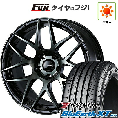 【新品国産車用5穴114.3】 夏タイヤ ホイール4本セット 205/55R17 ヨコハマ ブルーアース XT AE61 WEDS ウェッズスポーツ SA-27R 7.5J 17インチ(送料無料)｜フジ スペシャルセレクション
