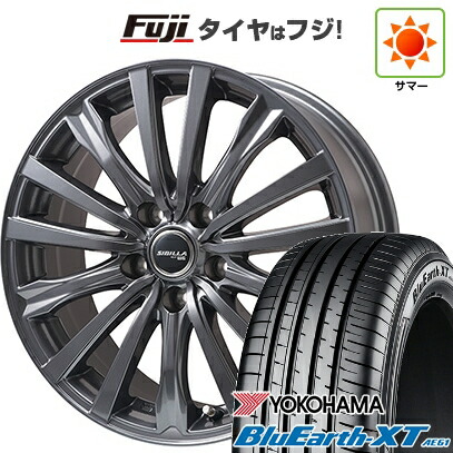 【新品国産車用5穴114.3】 夏タイヤ ホイール4本セット 215/60R17 ヨコハマ ブルーアース XT AE61 トピー シビラ NEXT W-5 ディープグレー【限定】 7J 17インチ(送料無料)|フジ スペシャルセレクション
