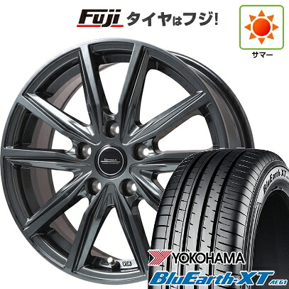 【新品国産車用5穴114.3】 夏タイヤ ホイール4本セット 215/60R16 ヨコハマ ブルーアース XT AE61 エルベ エステローザ EST-α ディープグレー 6.5J 16インチ(送料無料)