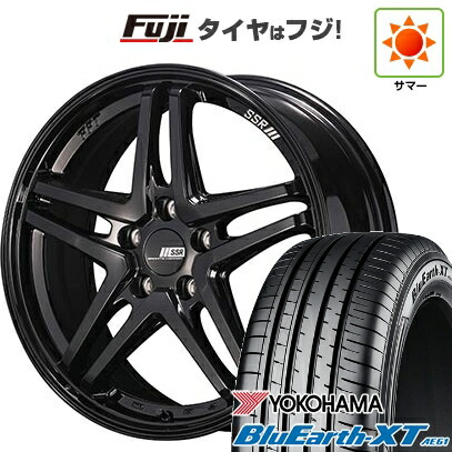 【新品国産車用5穴114.3】 夏タイヤ ホイール4本セット 225/50R18 ヨコハマ ブルーアース XT AE61 SSR GT GTV06 8J 18インチ(送料無料)|フジ スペシャルセレクション