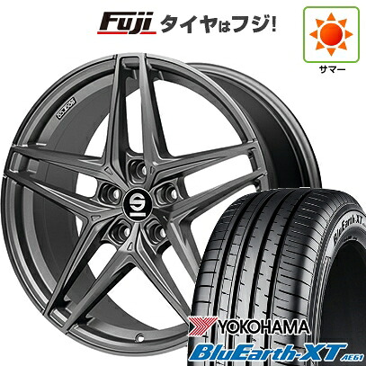 【新品国産車用5穴114.3】 夏タイヤ ホイール4本セット 215/60R17 ヨコハマ ブルーアース XT AE61 OZ SPARCO レコード 7.5J 17インチ(送料無料)
