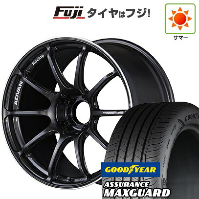 【新品国産車用5穴114.3】 夏タイヤ ホイール4本セット 225/45R19 グッドイヤー アシュアランス マックスガード(限定) ヨコハマ アドバンレーシング RSIII 8.5J 19インチ(送料無料)