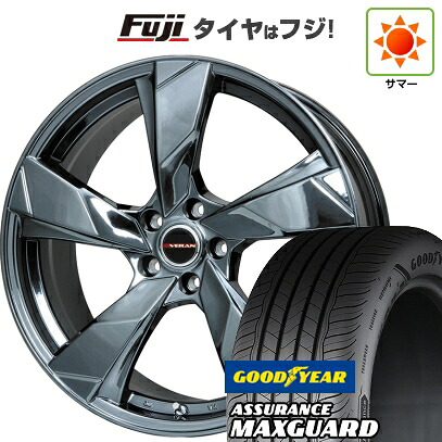 【新品国産車用5穴114.3】 夏タイヤ ホイール4本セット 225/45R19 グッドイヤー アシュアランス マックスガード(限定) プレミックス ヴェランV(BMC) 8J 19インチ(送料無料) 106,150円