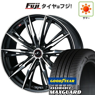 【新品国産車用5穴114.3】 夏タイヤ ホイール4本セット 225/45R19 グッドイヤー アシュアランス マックスガード(限定) WEDS ウェッズ レオニス GX 7.5J 19インチ(送料無料)