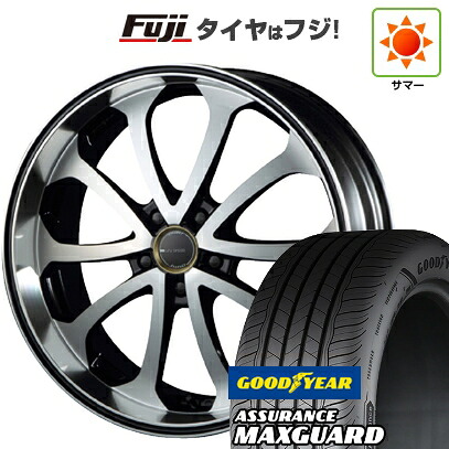 【新品国産車用5穴114.3】 夏タイヤ ホイール4本セット 225/45R19 グッドイヤー アシュアランス マックスガード(限定) エムズスピード ジュノウ バベル 7.5J 19インチ(送料無料)