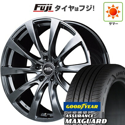 【新品国産車用5穴114.3】 夏タイヤ ホイール4本セット 225/45R19 グッドイヤー アシュアランス マックスガード(限定) MID WHEELS レフィナーダ モーション2 トヨタ・レクサス車専用 8J 19インチ(送料無料)