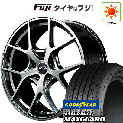 【新品国産車用5穴114.3】 夏タイヤ ホイール4本セット 225/45R19 グッドイヤー アシュアランス マックスガード(限定) MID WHEELS MID EXCLUSIVE 025F 8J 19インチ(送料無料)