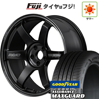 【新品国産車用5穴114.3】 夏タイヤ ホイール4本セット 225/45R19 グッドイヤー アシュアランス マックスガード(限定) RAYS レイズ ボルクレーシング TE37 サーガ S-plus Black Shadow 8.5J 19インチ(送料無料)